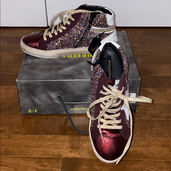 New Piranha High-top Sneaker Glitter size 38 - Picture 3 of 5